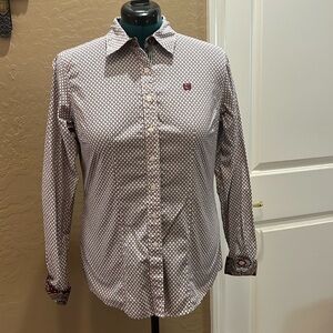 Women’s Cinch button down shirt. Large.